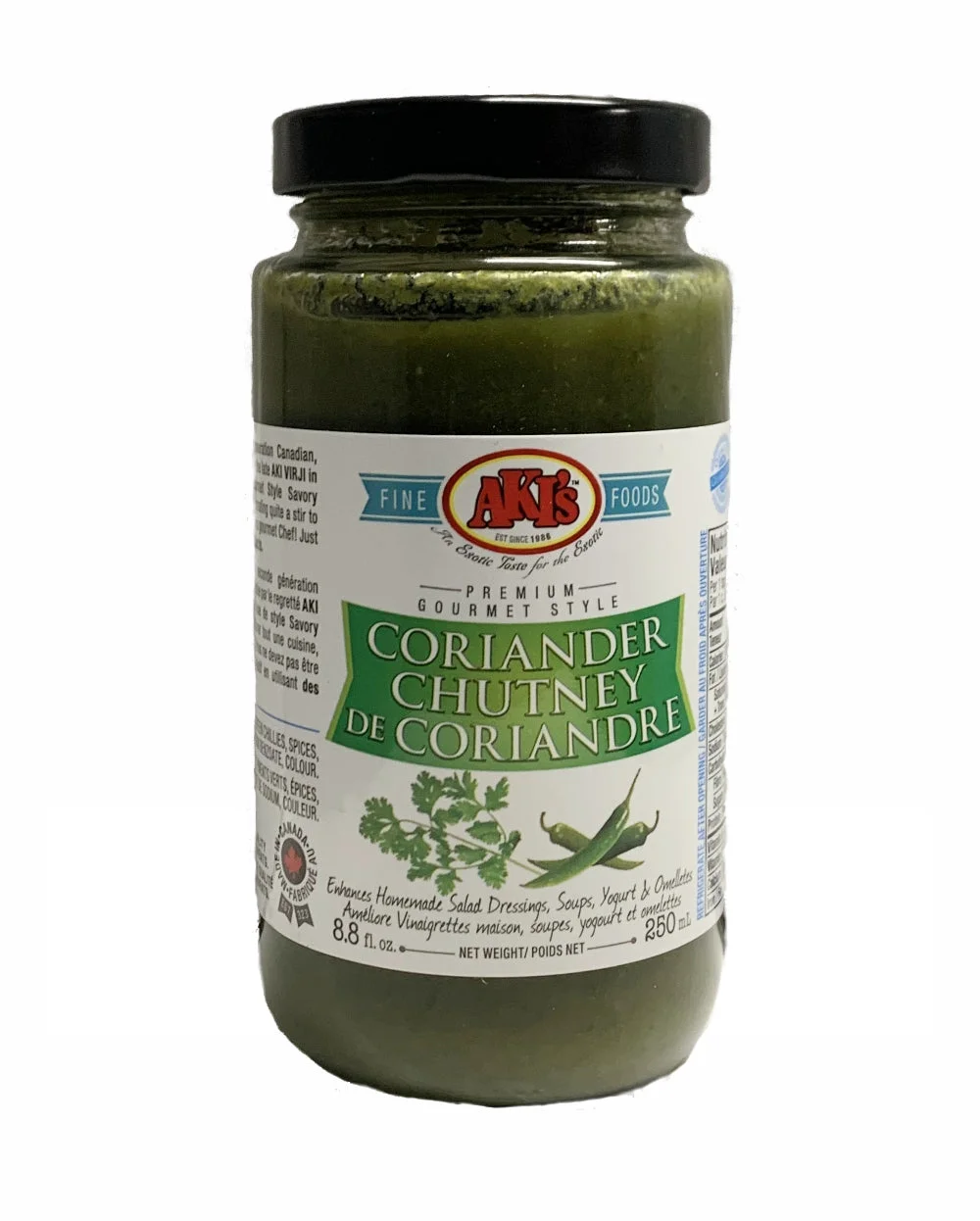 Aki's Aki's Coriander Chutney 250ml 250ml